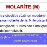 Molarite nedir, Molarite nasıl hesaplanır, Molarite formülü nedir?